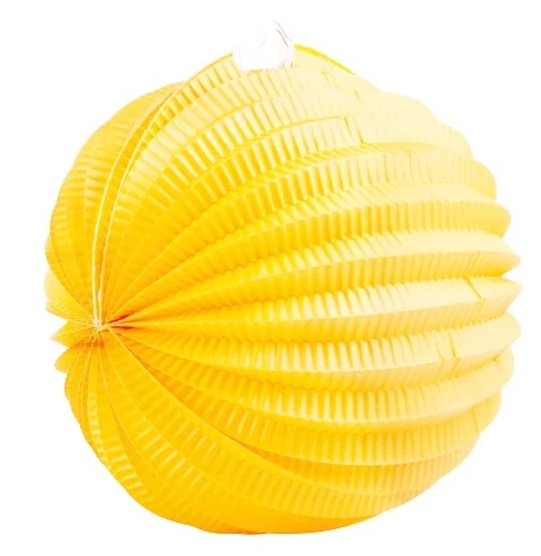 Sárga kerek lampion, 23 cm