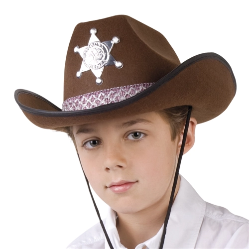 Barna Sheriff kalap gyerekeknek