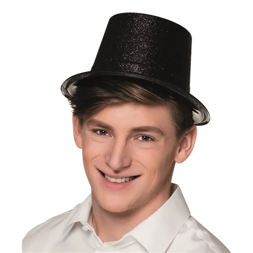 Fekete glitteres kalap