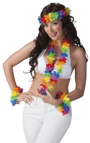 Színes hawaii füzér szett