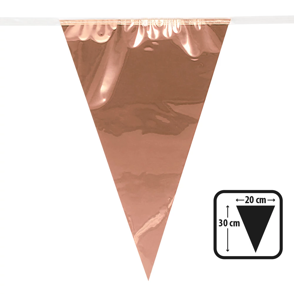 Metál zászlófüzér rosegold 10m
