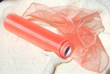 Barack színű organza anyag 40 cm x 10 m