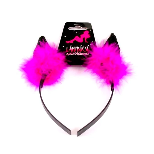 Fekete ördögszarv pink tollal