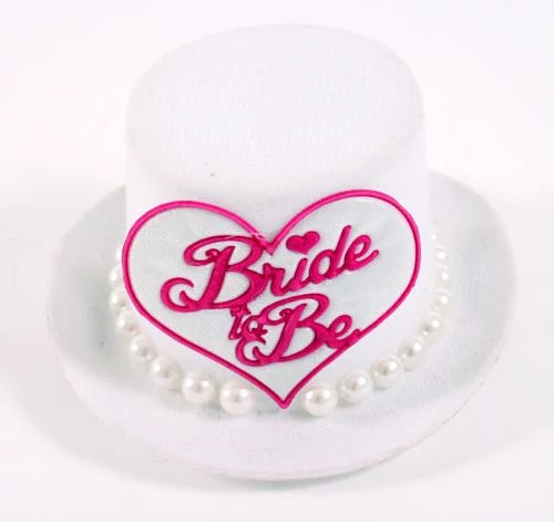 Fehér Bride to be mini kalap ®
