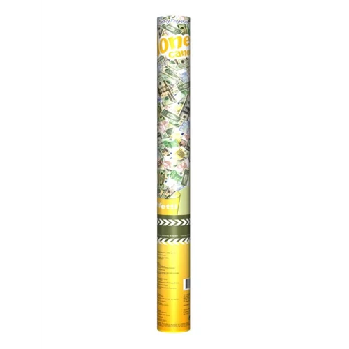 Konfettiágyú papírpénz alakú 60cm
