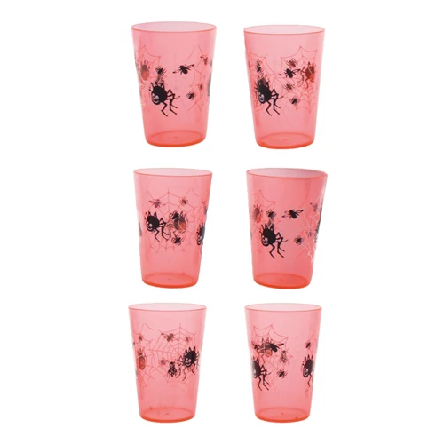 Pókos műanyag pohár 200ml 6db/cs