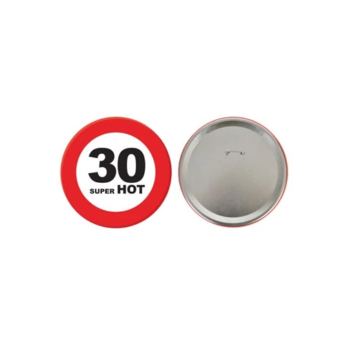 Behajtani tilos kitűző 30. születésnapra - 15 cm