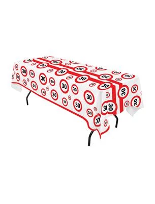Behajtani tilos terítő 30. születésnapra - 270 cm x 136 cm