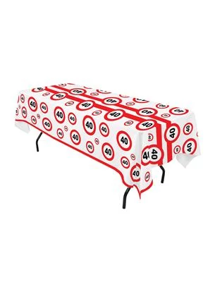 Behajtani tilos terítő 40. születésnapra - 270 cm x 136 cm