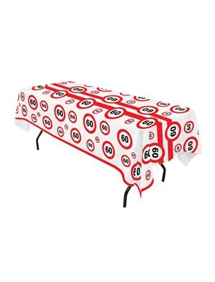 Behajtani tilos terítő 60. születésnapra - 270 cm x 136 cm