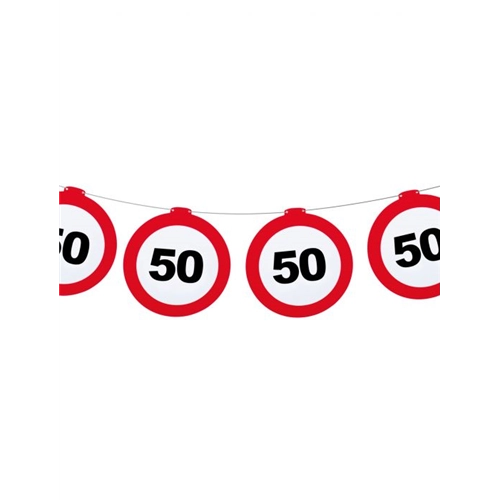 Behajtani tilos girland 50. születésnapra - 12 m