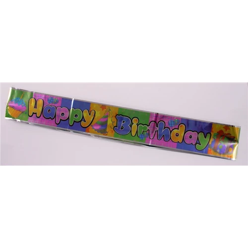Happy Birthday muffinos fólia felirat 360 cm