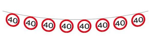 Lépd át a határt' girland 40.születésnapra 12 m