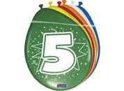 Számos gumi lufi 5, lógatható 8 db/cs.
