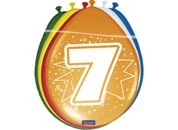 Számos gumi lufi 7, lógatható 8 db/cs.
