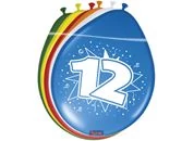 Számos gumi lufi 12, lógatható 8 db/cs.