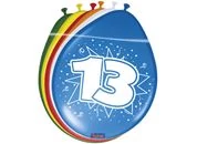 Számos gumi lufi 13, lógatható 8 db/cs.