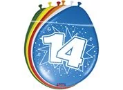 Számos gumi lufi 14, lógatható 8 db/cs.