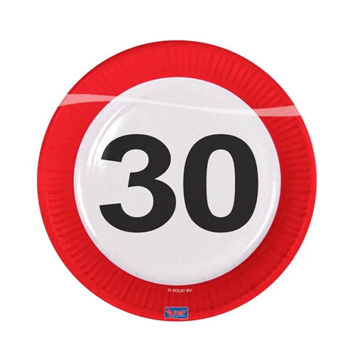 Lépd át a határt' tányér 30.születésnapra 23 cm 8 db/cs.