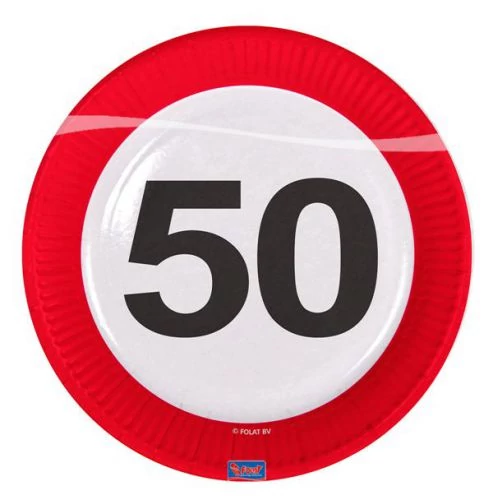 Lépd át a határt' tányér 50.születésnapra 23 cm 8 db/cs.