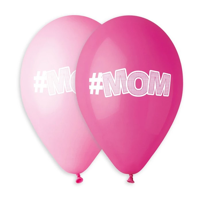 33 cm-es #Mom printelt gumi léggömb - 10 db / csomag