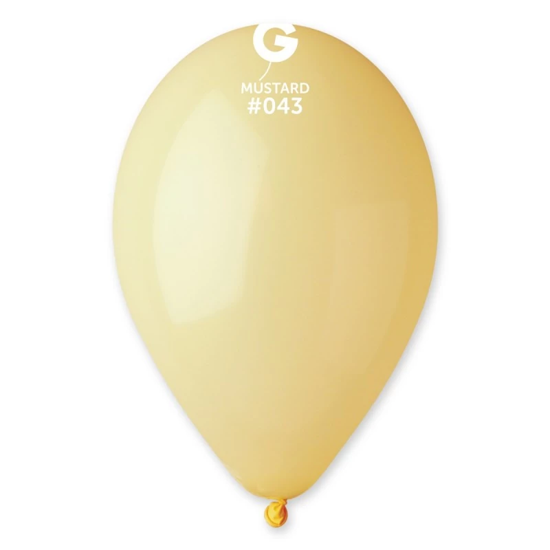 26 cm-es mustársárga gumi léggömb - 10 db / csomag