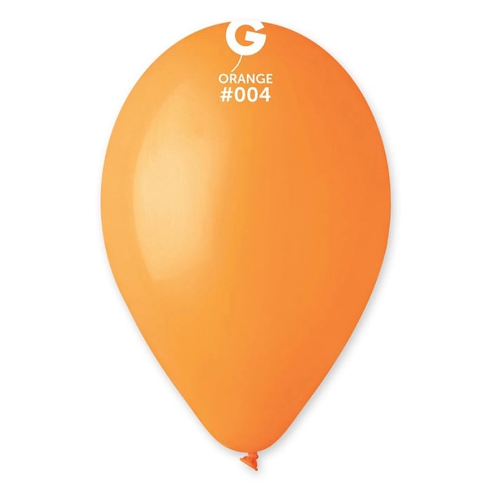 26 cm-es narancssárga gumi léggömb - 50 db / csomag
