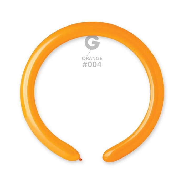Modellező narancssárga D4-es gumi léggömb - 100 db / csomag