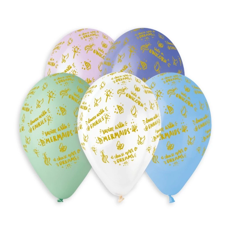 33 cm-es Chase your dreams sellős gumi léggömb - 10 db / csomag