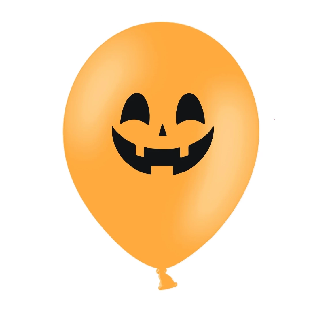 Tök mintás halloween-i gumi léggömb - 10 db / csomag
