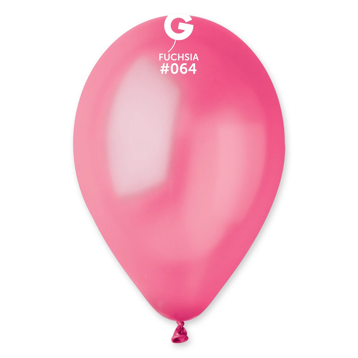 33 cm-es metál fukszia gumi léggömb - 10 db / csomag