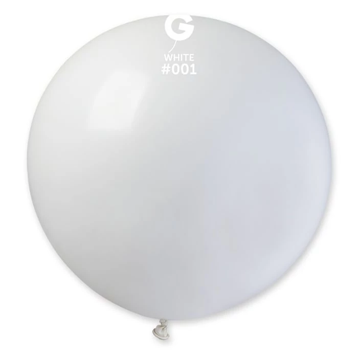 100 cm-es fehér gumi léggömb