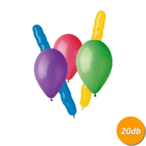 Vegyes forma gumi léggömb - 20 db / csomag