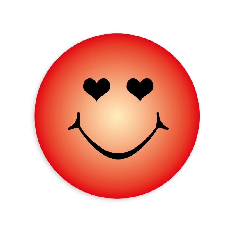 13 cm-es Smiley szerelmes piros gumi léggömb - 100 db / csomag