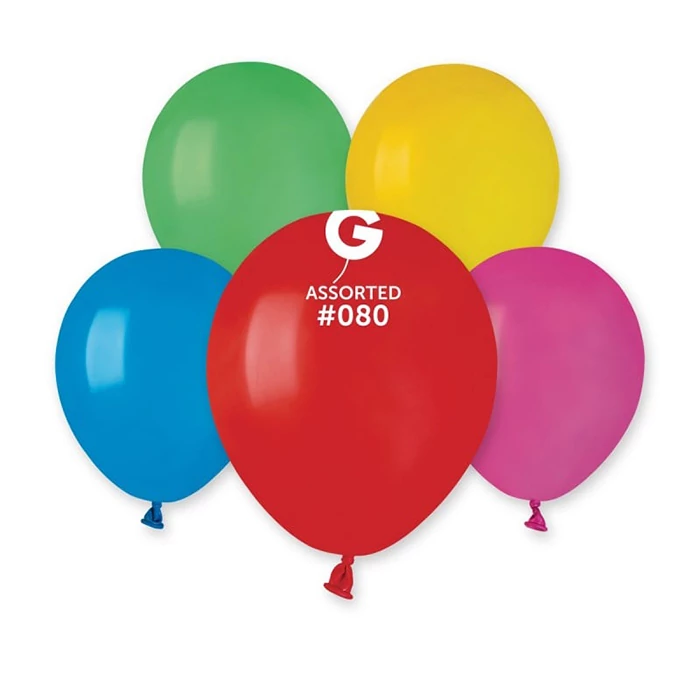 13 cm-es vegyes gumi léggömb - 100 db / csomag
