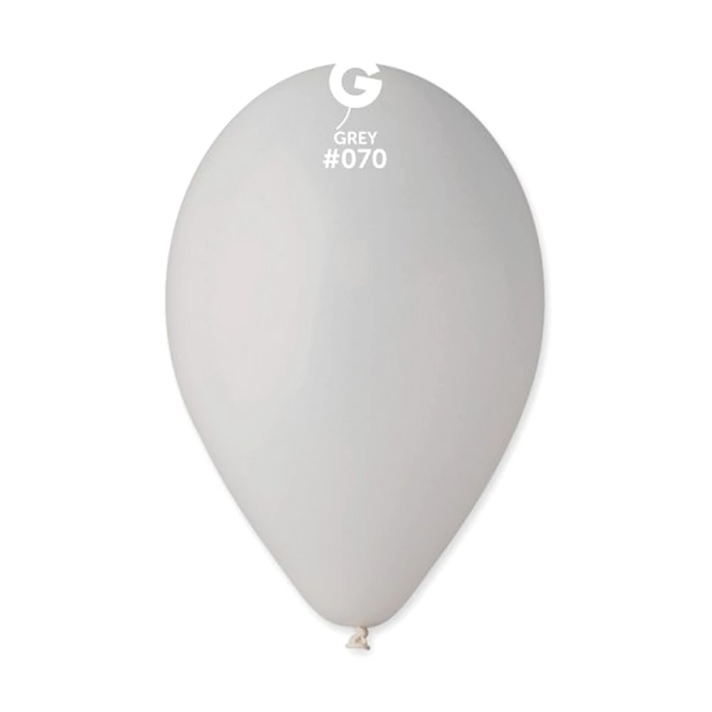 30 cm-es szürke gumi léggömb - 100 db / csomag