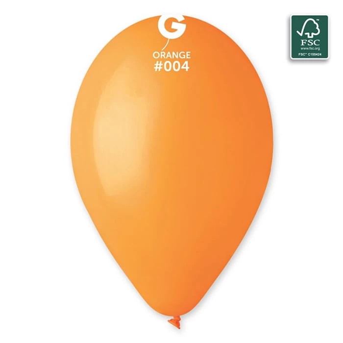 33 cm-es narancssárga gumi léggömb 10 db/cs