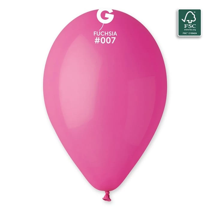 33 cm-es fukszia gumi léggömb 10 db/cs