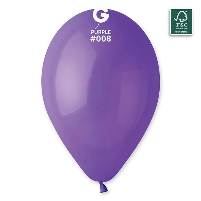 33 cm-es sötétlila gumi léggömb 10 db/cs
