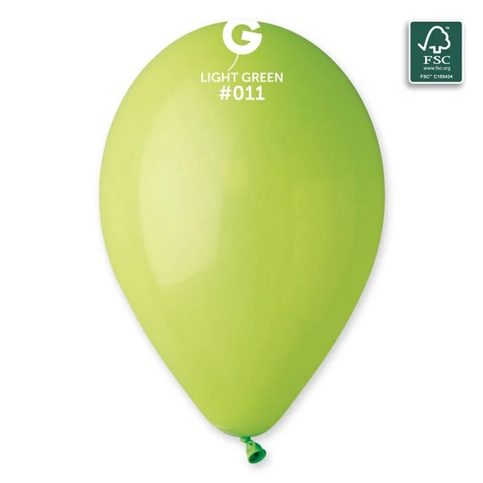 33 cm-es limezöld gumi léggömb 10 db/cs