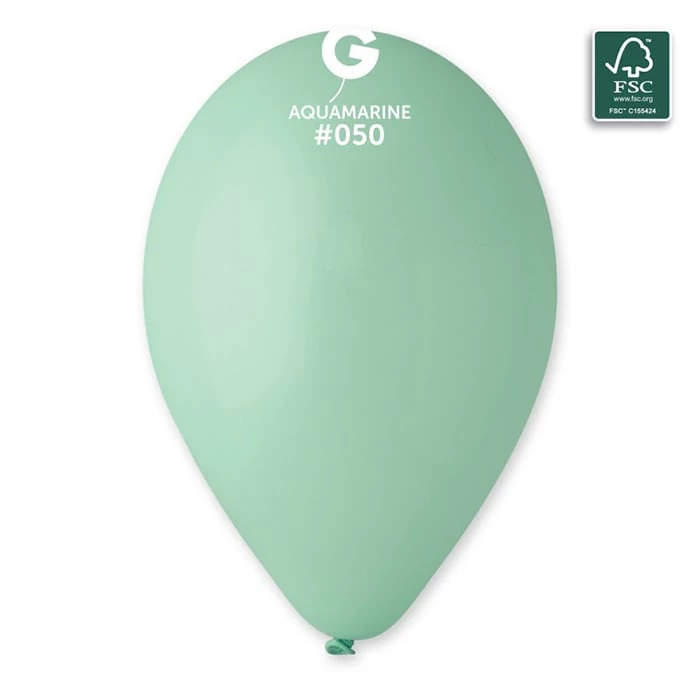 33 cm-es aquamarine gumi léggömb 10 db/cs