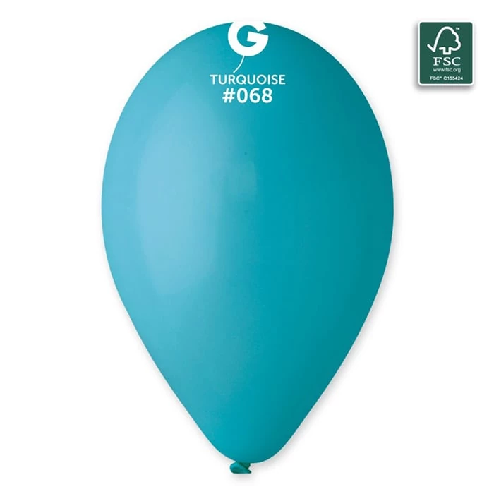 33 cm-es türkíz gumi léggömb 10 db/cs