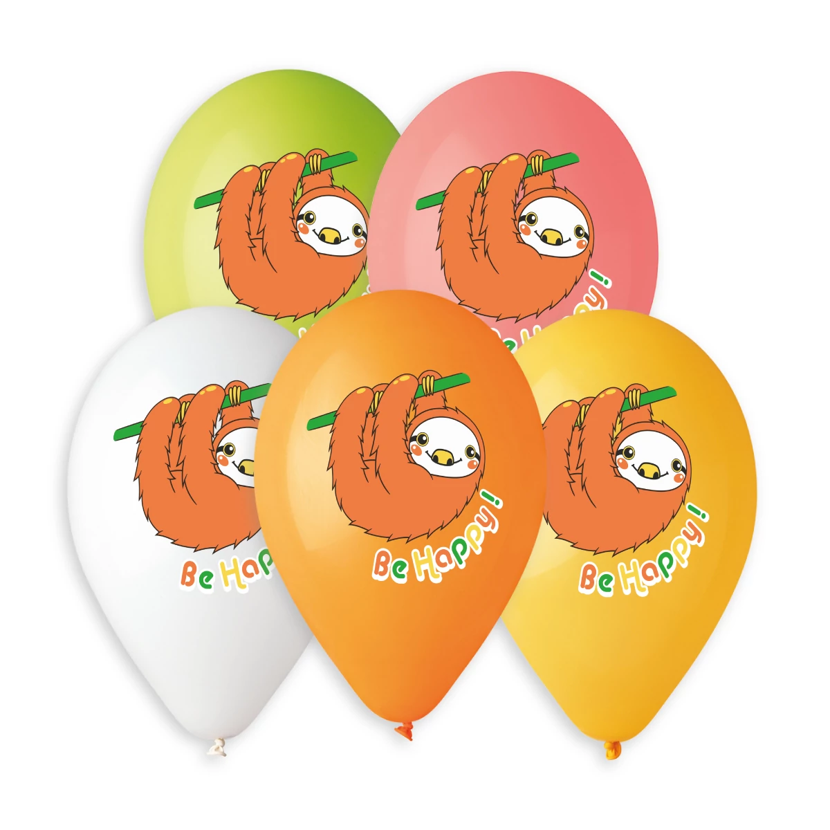 33 cm-es Lajhár printelt gumi léggömb - 50 db / csomag
