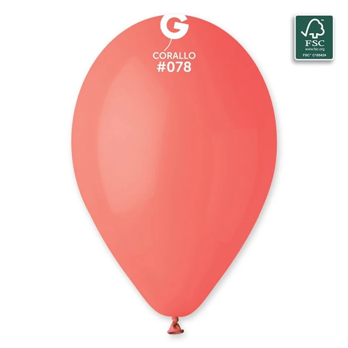 33 cm-es korallpiros gumi léggömb 10 db/cs