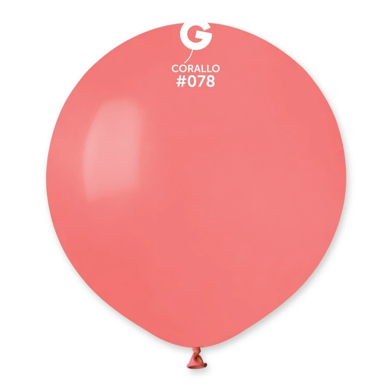 48 cm-es korall gumi léggömb - 50 db / csomag