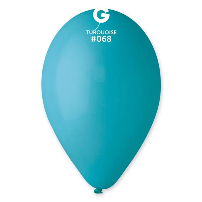 26 cm-es türkiz gumi léggömb - 100 db / csomag