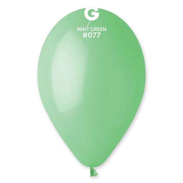 26 cm-es mentazöld gumi léggömb - 100 db / csomag