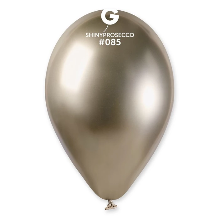 33 cm-es Shiny prosecco színű gumi léggömb - 50 db / csomag