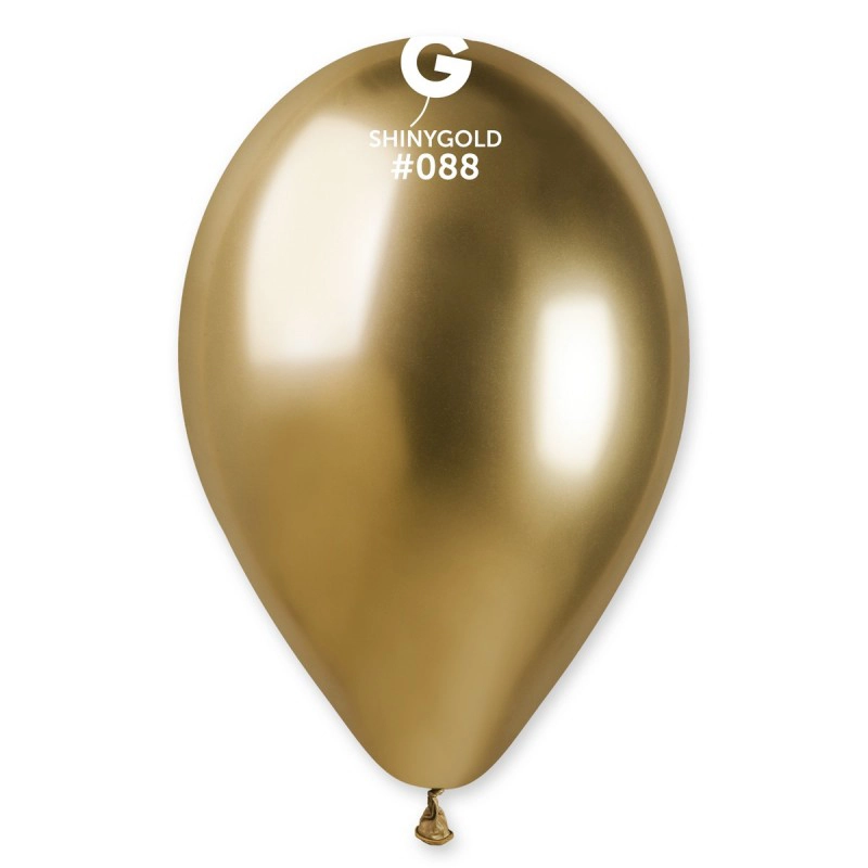 33 cm-es Shiny arany színű gumi léggömb - 50 db / csomag