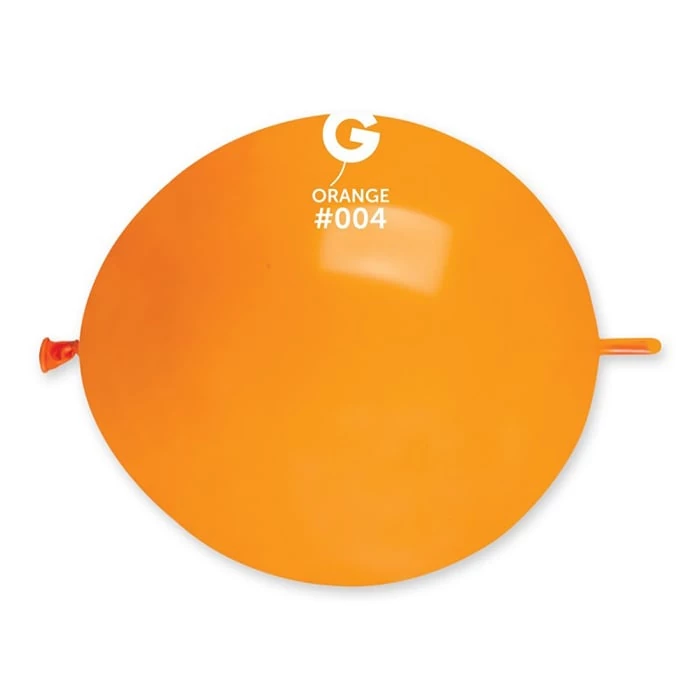 33 cm-es bóbitás narancssárga gumi léggömb - 100 db / csomag